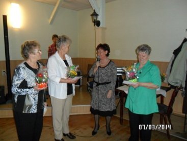 Auszeichnung der Vereinsmitglieder des AWO Ortsverein Luckenwalde ( v.l.n.r.  Elke Stärk, Helga Fedtke, Karin Sprenger, Barbara Midleja)