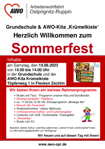 AWO-Kita Krümelkiste Sommerfest